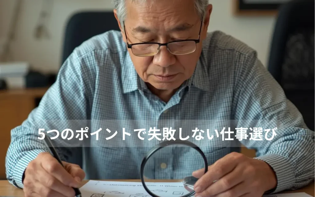 5つのポイントで失敗しない仕事選び