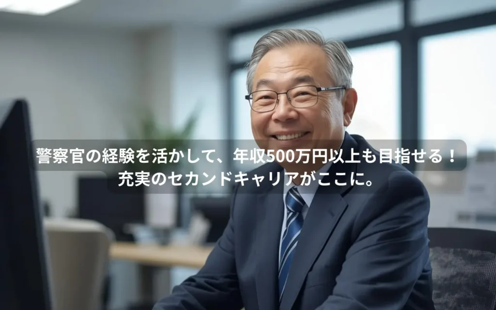 警察官の経験を活かして、年収500万円以上も目指せる！