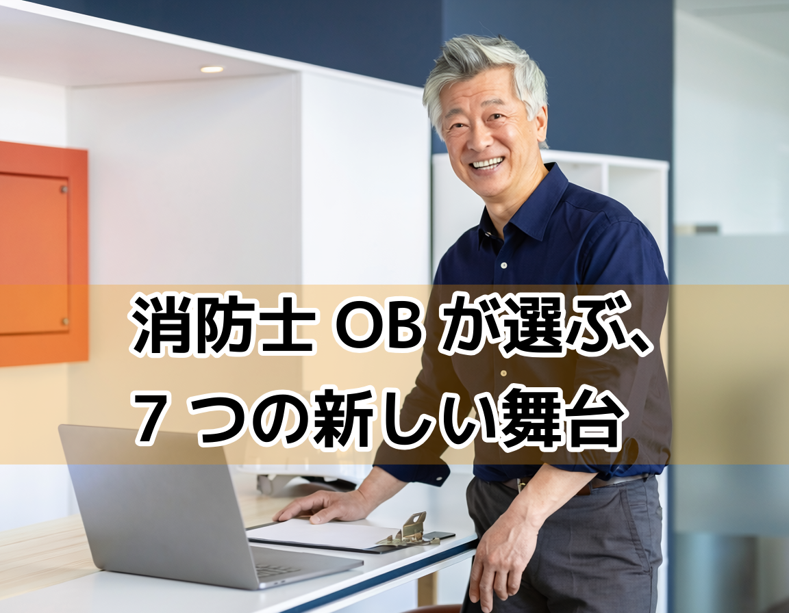 60代の元消防士男性が職場環境の中で活き活きと働く様子を表した画像|消防士の定年後におすすめの仕事7選セクション用